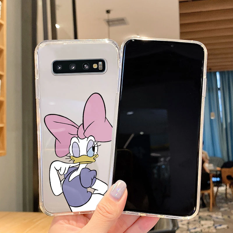 Funda blanda de dibujos animados de Mickey Minnie Mouse para Samsung Galaxy S10 Plus S10E S10 + Funda de teléfono TPU transparente Funda para Samsung S10