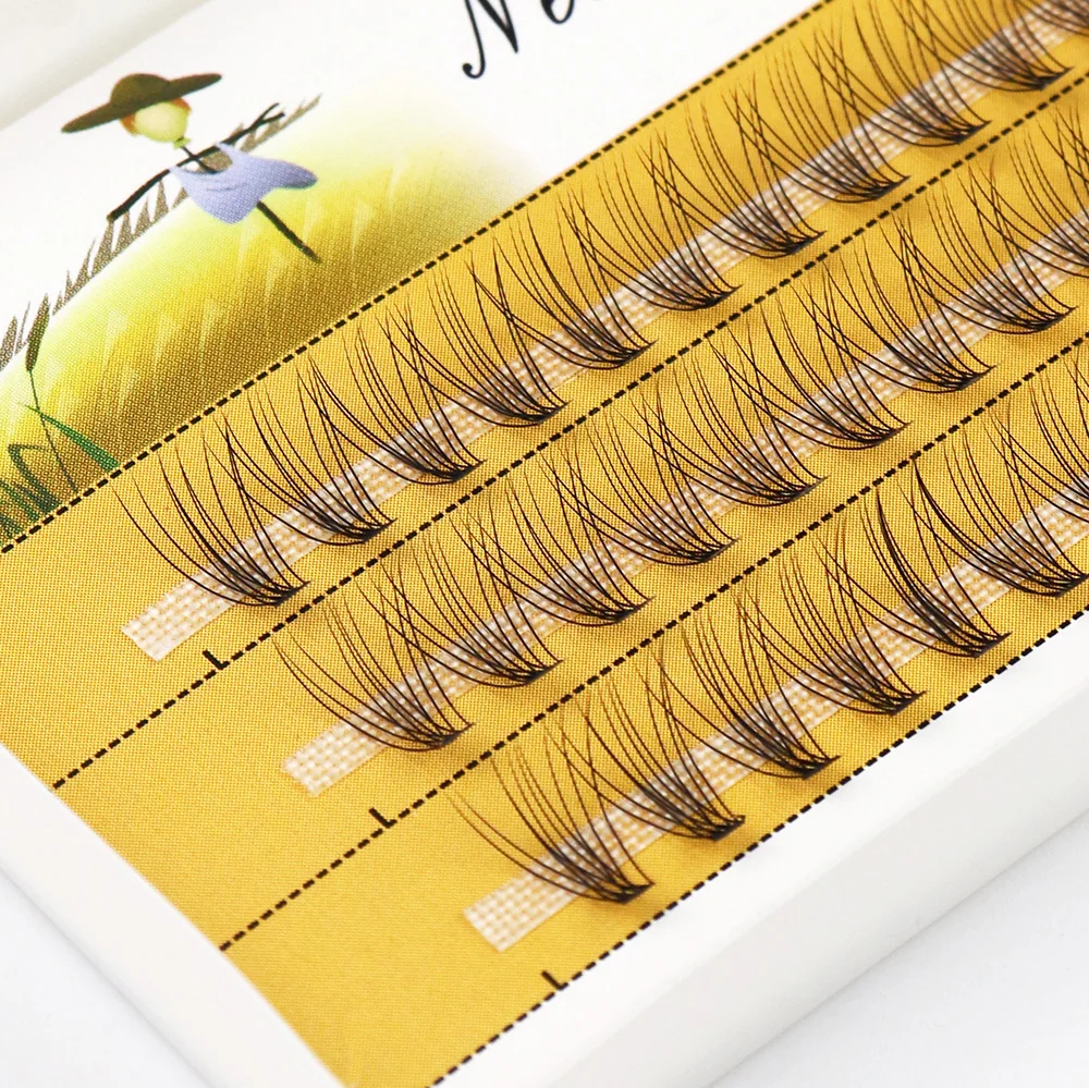 1 box/60 Bunches Mink Eyelashes Russian individual Eyelash Cluster Natural Eyelash Extension Makeup Tool False Lashes Wholesale