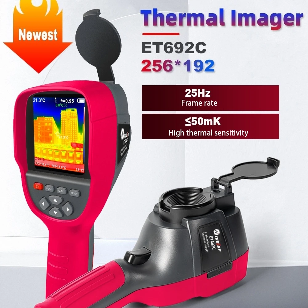 Imagem -02 - Câmera da Imagiologia Térmica Et692c Sensor Infravermelho Termômetro para o Pwb do Reparo Detecção do Encanamento20 °c150 °c 256x192