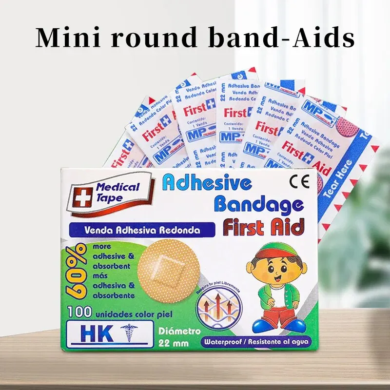 100pcs Round and 25pcs Transparent Bandage Suitable for A Variety of Scenes A Variety of Small Wound Bandage