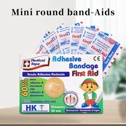 100pcs Round and 25pcs Transparent Bandage Suitable for A Variety of Scenes A Variety of Small Wound Bandage