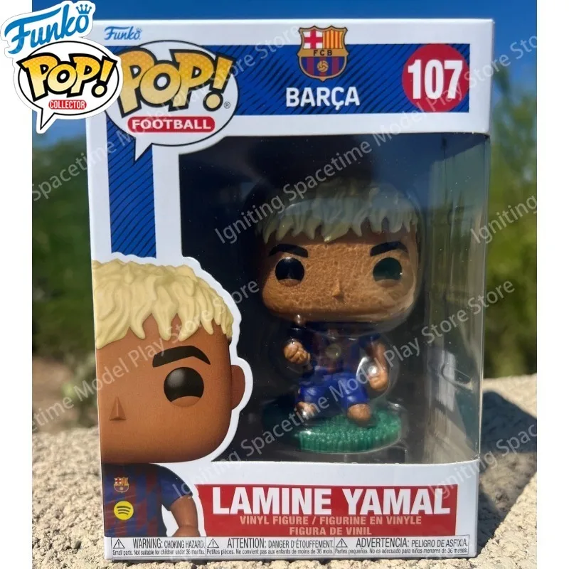 Figura Funko Pop del Futbolista Lamine Yamal de FC Barcelona en Pose de Rodilla # 107 Brazos Cruzados en Pie # 74 Figuras Coleccionables de Vinilo, Modelos Decorativos