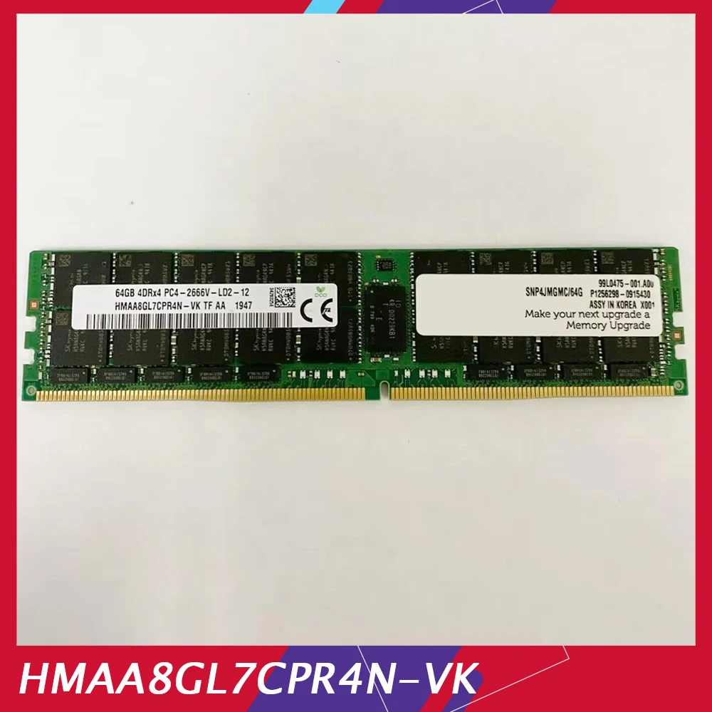 1 Pcs For SK Hynix RAM HMAA8GL7CPR4N-VK 64G 64GB 4DRX4 PC4-2666V EC LR Memory