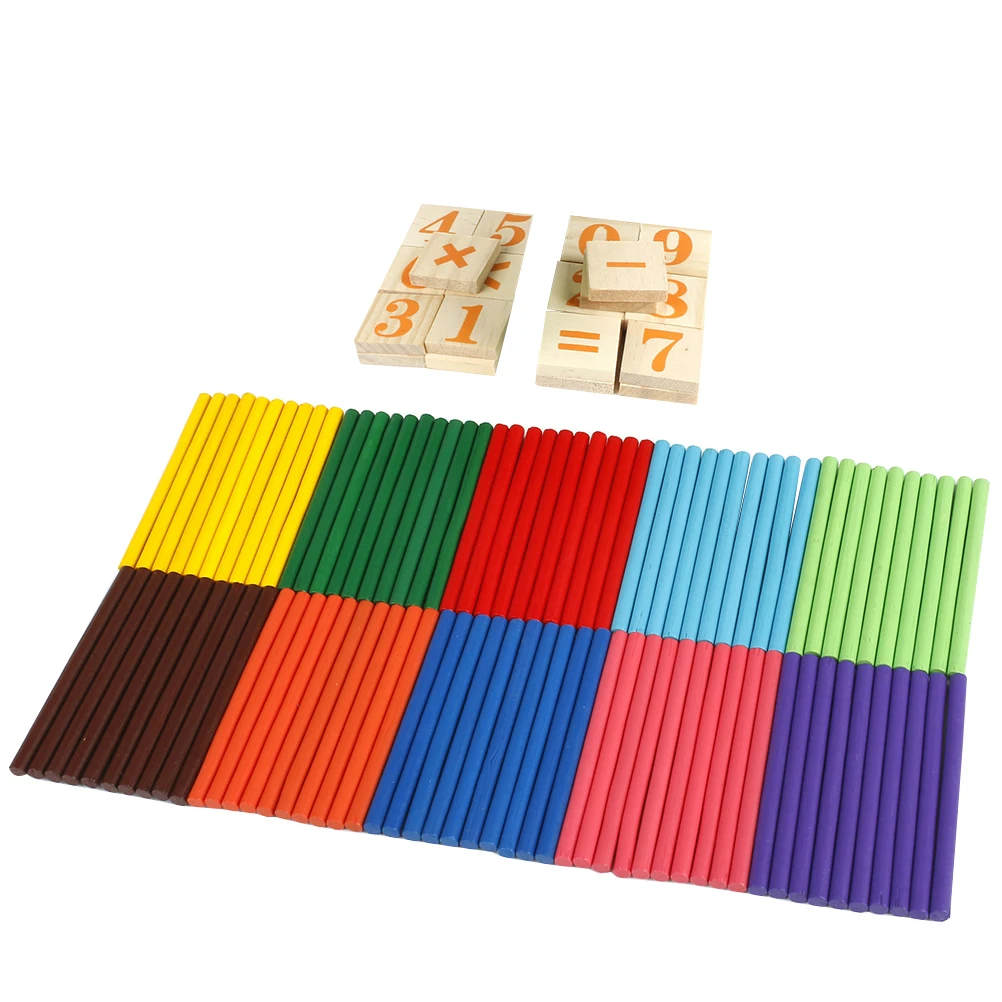 

Wooden Number Cards Counting Box Educational Learning Set For Kids Safe Non-Toxic Arithmetic Play Baby Early Childhood
