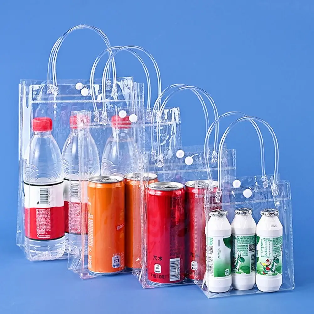 The New Transparent PVC Handbag Large Capacity Plastic Candy Bag Multi-purpose Gift Jelly Bag Hiking