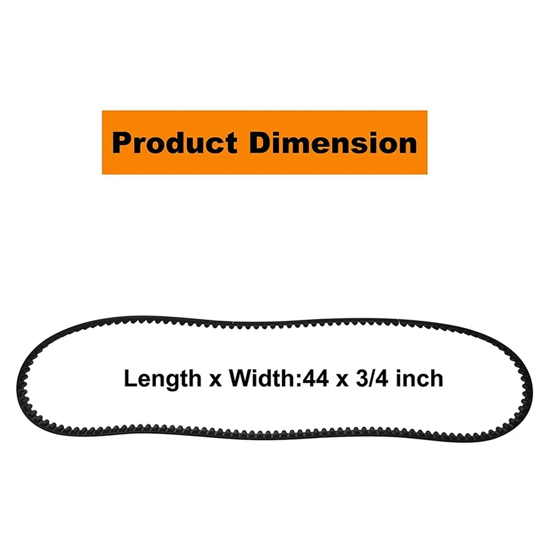A03F 120-3335 Lawn Mower Belt 44x0.75 Inch for Toro TimeMaster 30in Deck Replaces 265-610 Stens Rubber