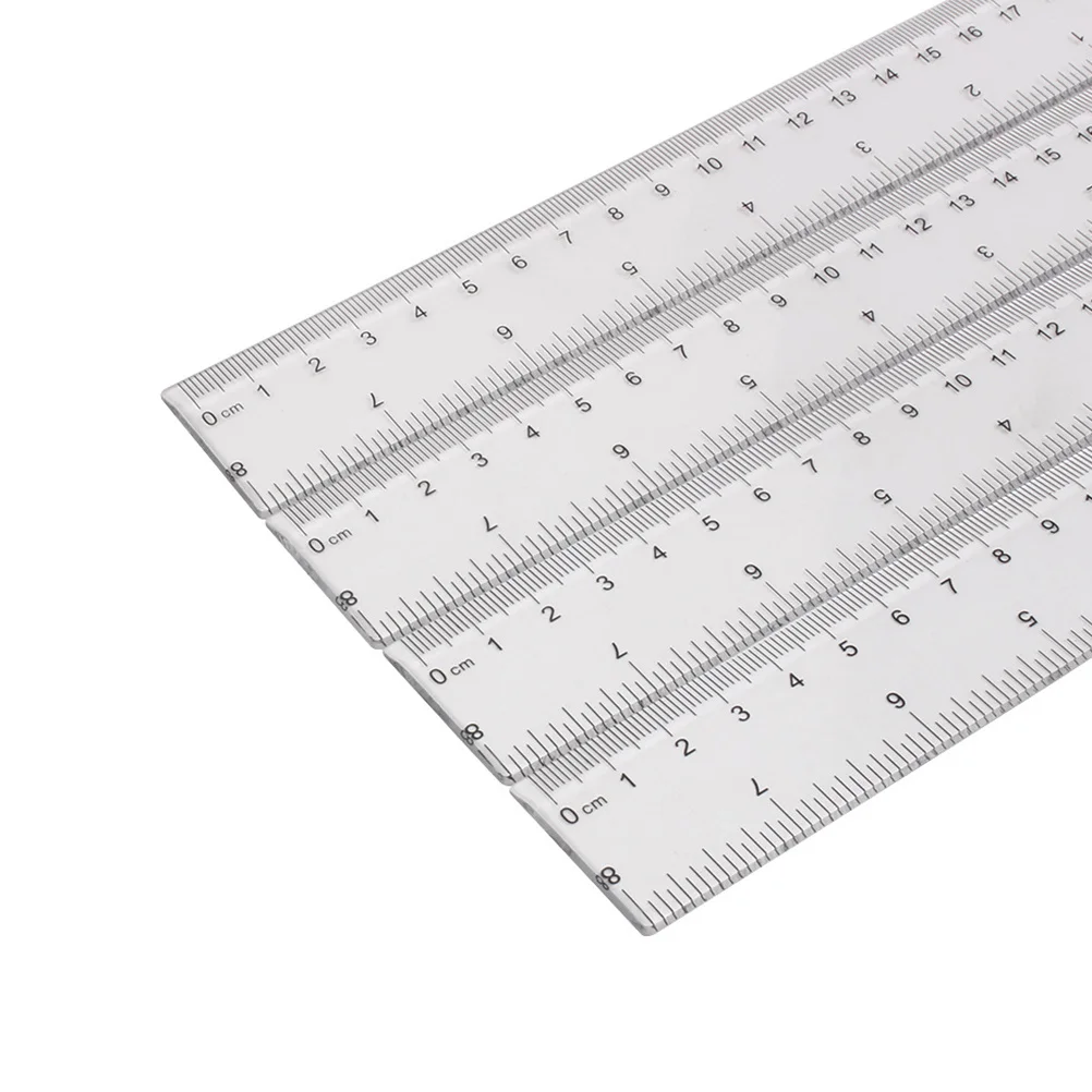 16 قطعة مسطرة مستقيمة 20 سنتيمتر أداة قياس دقيقة من البلاستيك الشفاف للطلاب مدرسة مكتب المنزل استخدام واضح دقيق #1