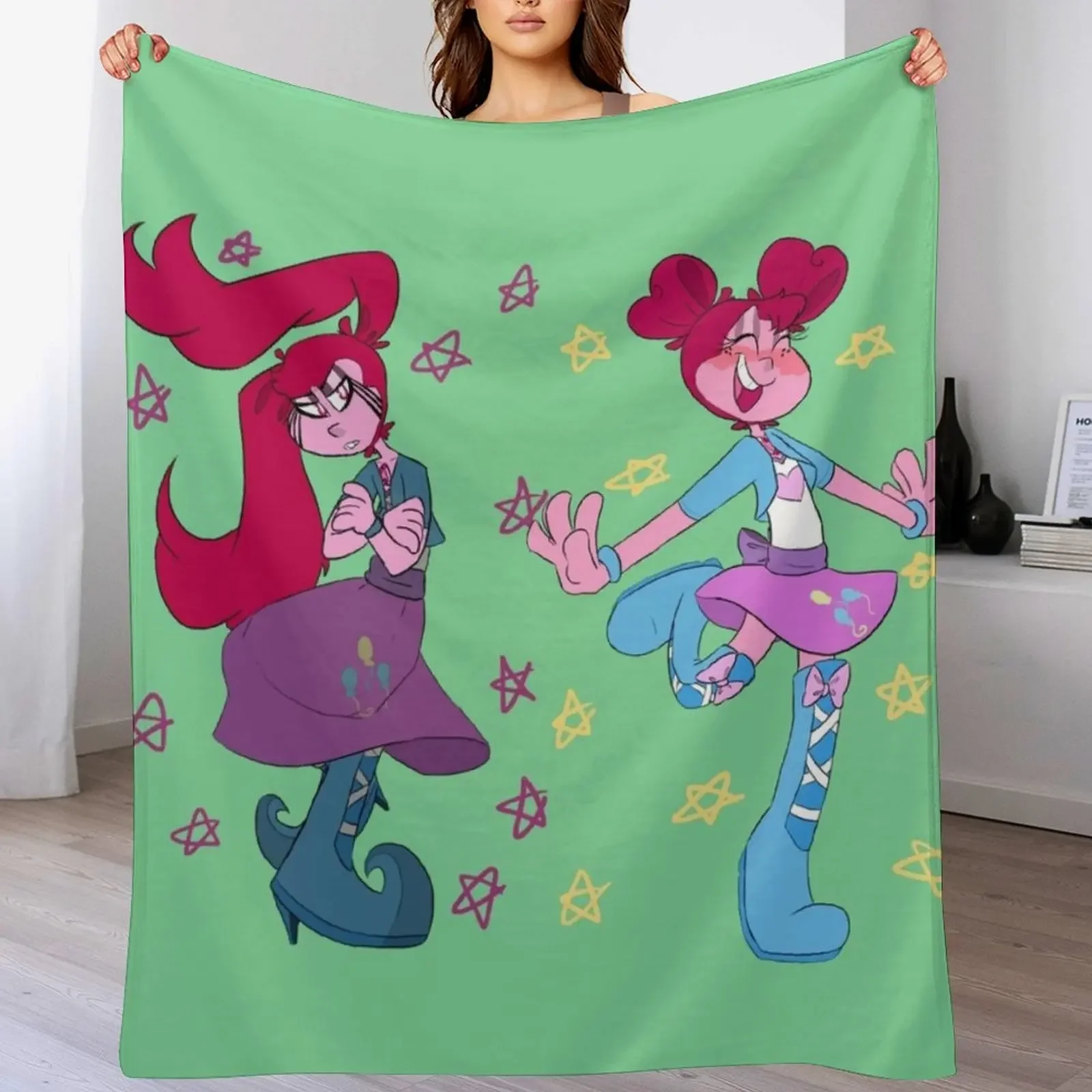 

Pinkie and Pinkamena Spinel Throw Blanket Soft Plaid Flannel Blankets