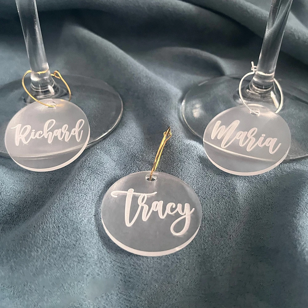 

Blank Acrylic Wedding Drink Tag Name for Glasses Glass Maker Wine Charm Drink Topper Place Card Ideas Keyring Favour Key Chain