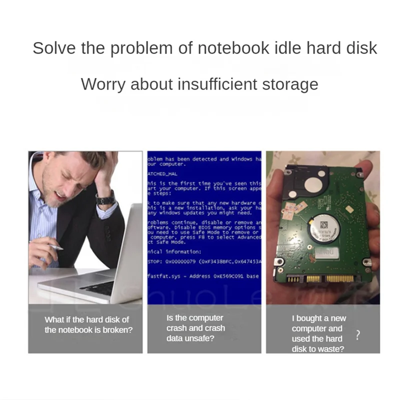 جديد! علبة HDD SSD حافظة محرك الأقراص الصلبة المشفرة 5Gbps USB3.0 SATA حاوية القرص الصلب للقرص الصلب 2.5 بوصة