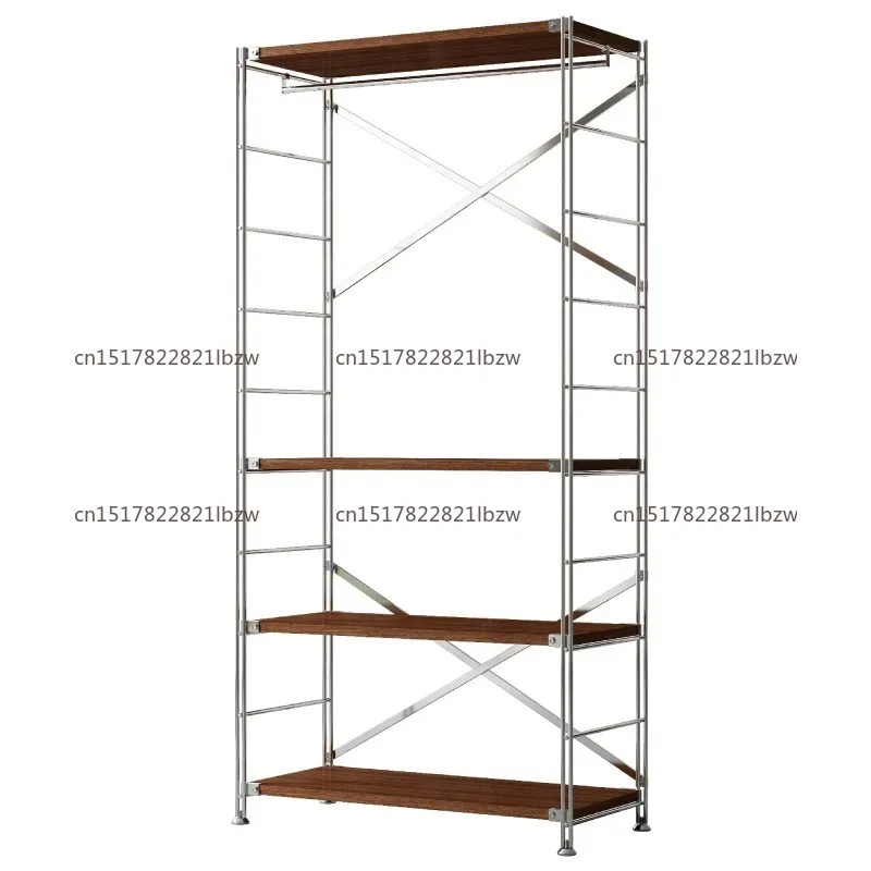 Open metal wardrobe metal hanger cloakroom self-made cloakroom assembly multi-functional storage rack