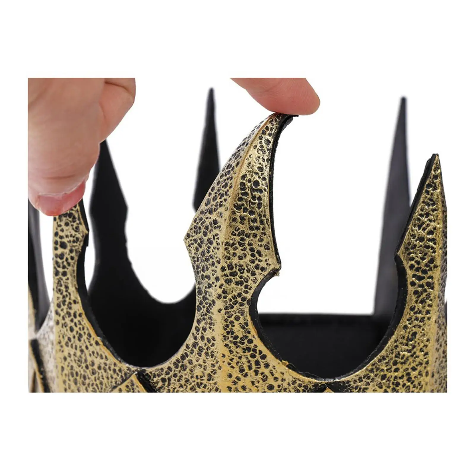 King Mens Crown Tiara Medieval Style Halloween Headpiece for Party Decorations Retro Photo Prop Reusable PU Polyurethane for