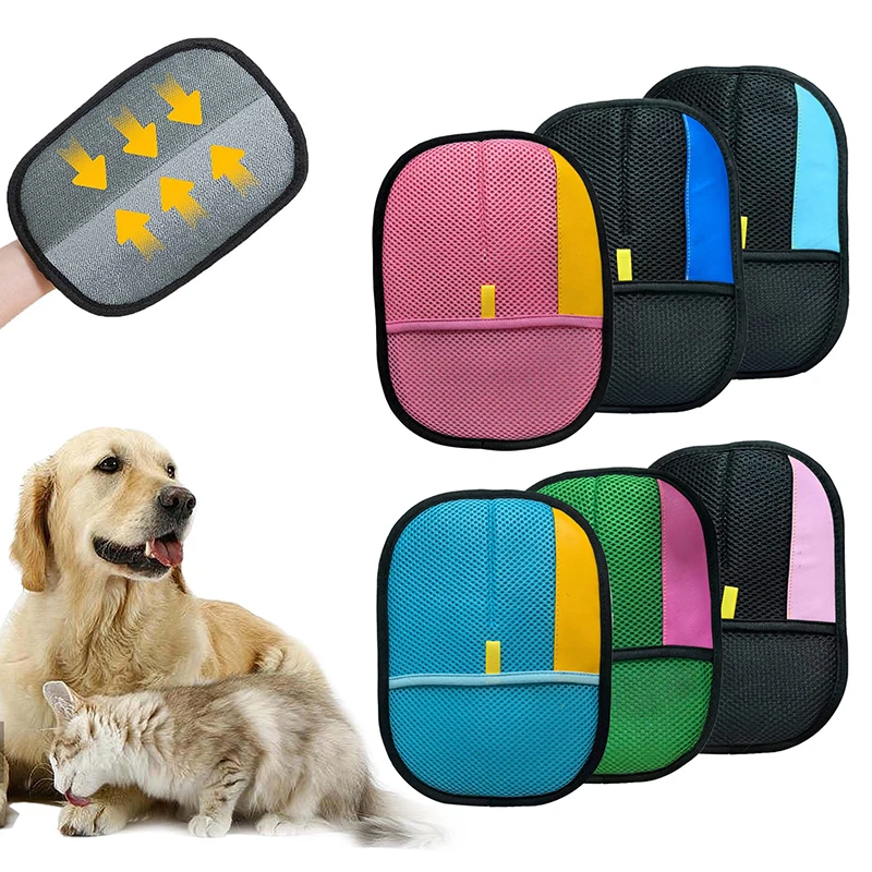 New The Magic Brush Pet Hair Remover Extra Thick & Durable Grooming Electrostatic Gloves For Cat Dog