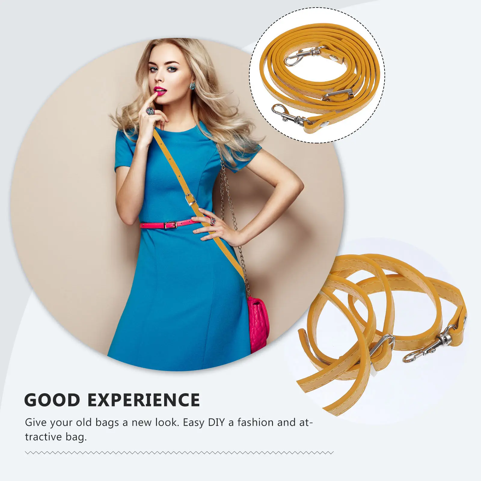 120Cm Synthetic PU Handbag Strap Women Adjustable Shoulder Crossbody Bag Replacement Strap for Tote Messenger Pouch DIY