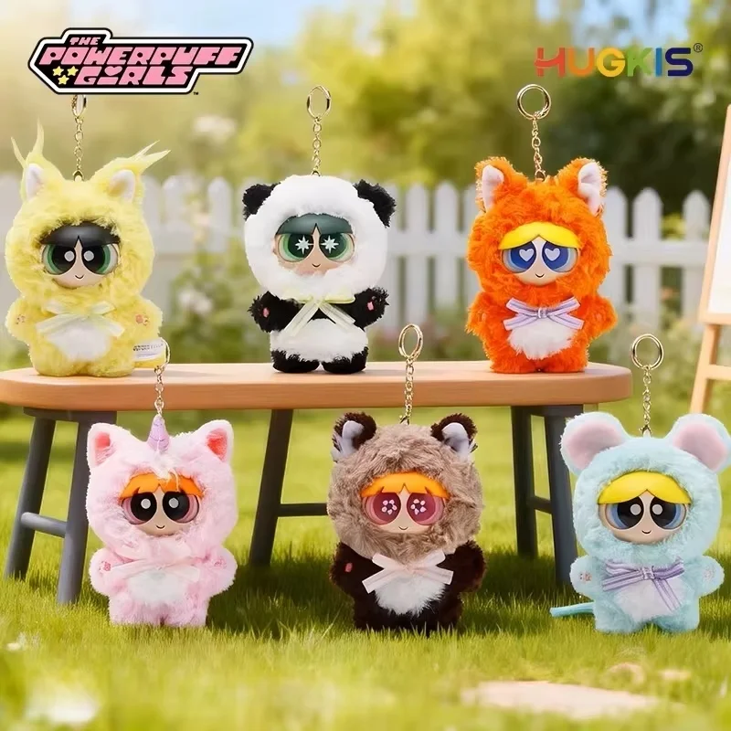 

The Powerpuff Girls Forest Friends Vinyl Plush Blind Box Keychain Blossom Bubbles Buttercup Bag Charm Gift For Anime Fans