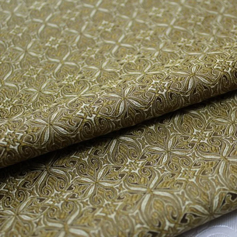 50cm Floral Pattern Brocade Jacquard Damask Fabric Skirt Stage Dress Clothes Coat Curtain Sewing DIY Home Textile Decoration