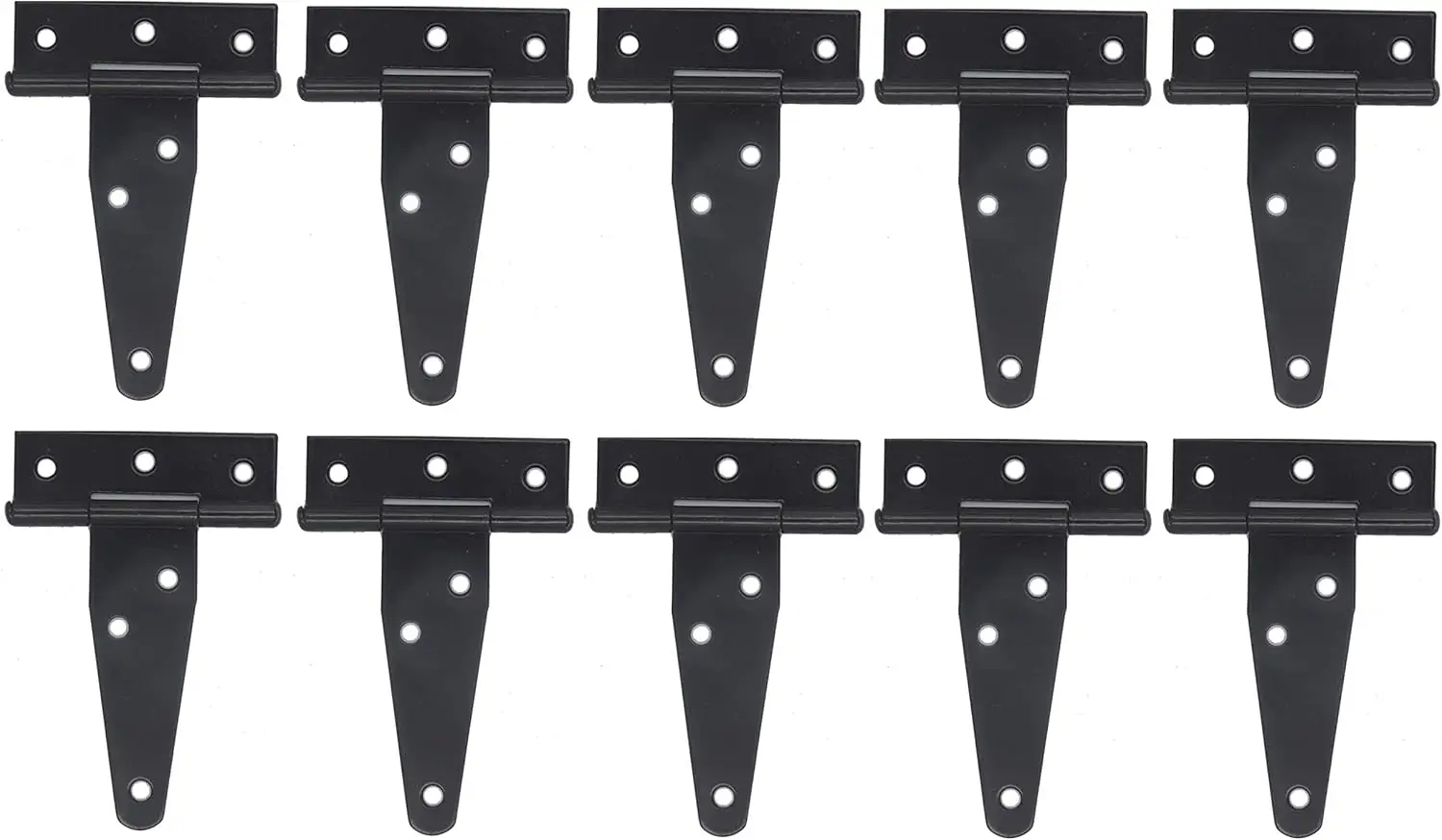 

10pcs 3-inch Galvanized T-Shaped & Triangular Hinge Door Hardware Set