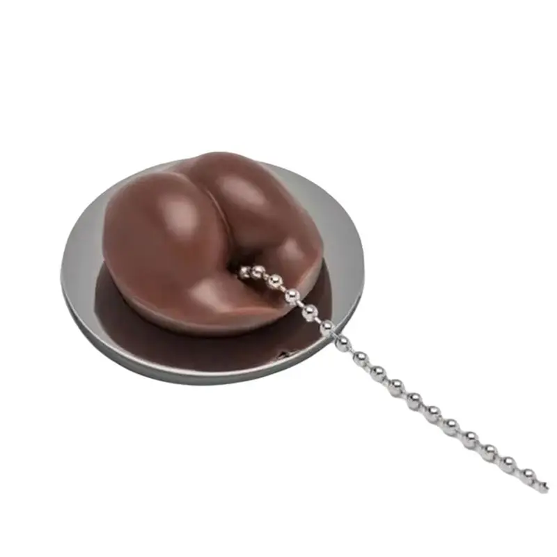 A44Z-New Simulation Kitchen Sink Strainer Stopper With Chain Bathroom Floor Drain Cover Kitchen Decor Universal