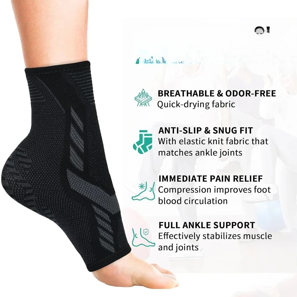 حزام دعم الضاغط لالتهاب وتر العرقوب، لفافة الكاحلين للنساء والرجال. التواء الكاحل