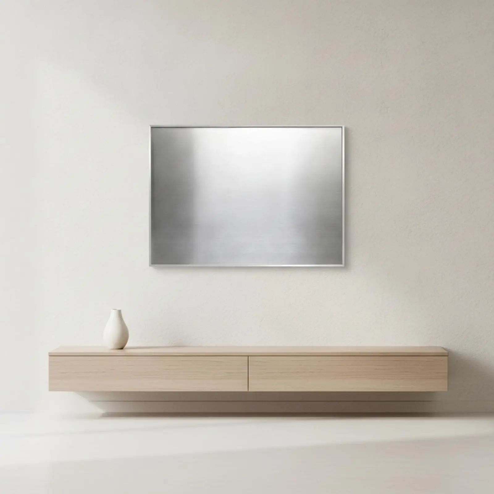 Wall Display Board | Brushed Stainless Steel Panel, Neat Low-Profile Finish Board with Hook and attachments, for Office