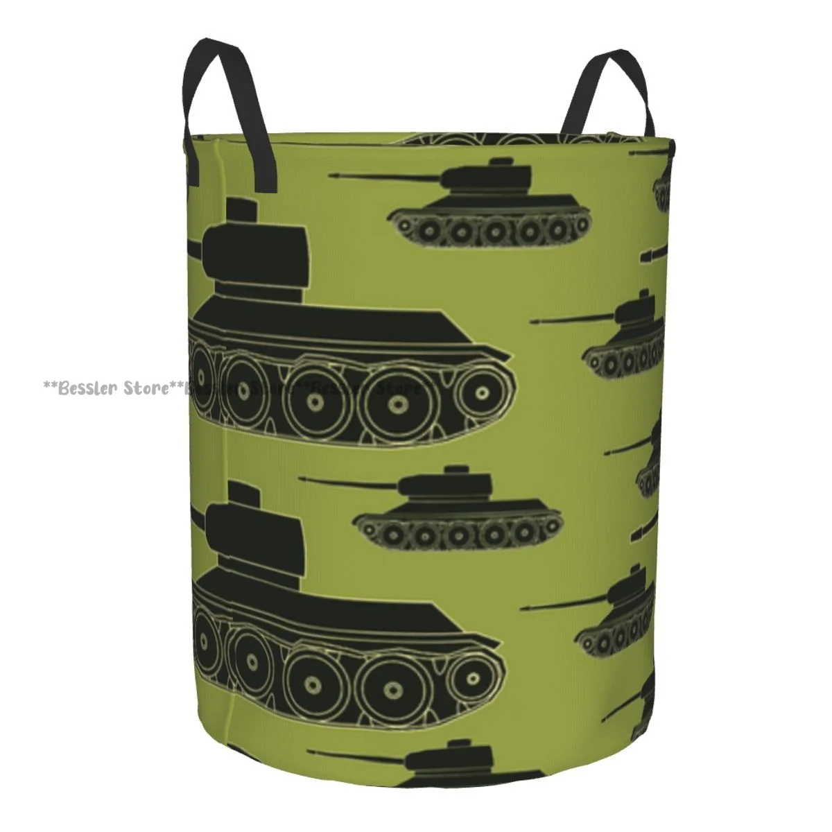 Foldable Laundry Basket for Dirty Clothes Tanks Victory Celebration Defender Of Fatherland Day Storage Hamper