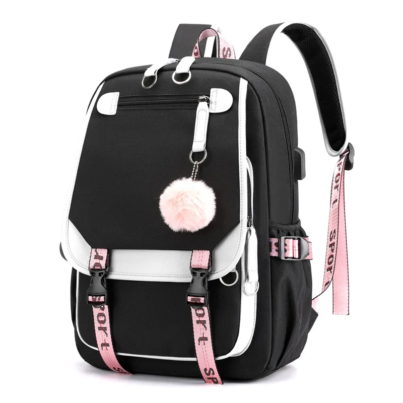 casual Korean-style backpack，multi-layer laptop backpack for junior high school students