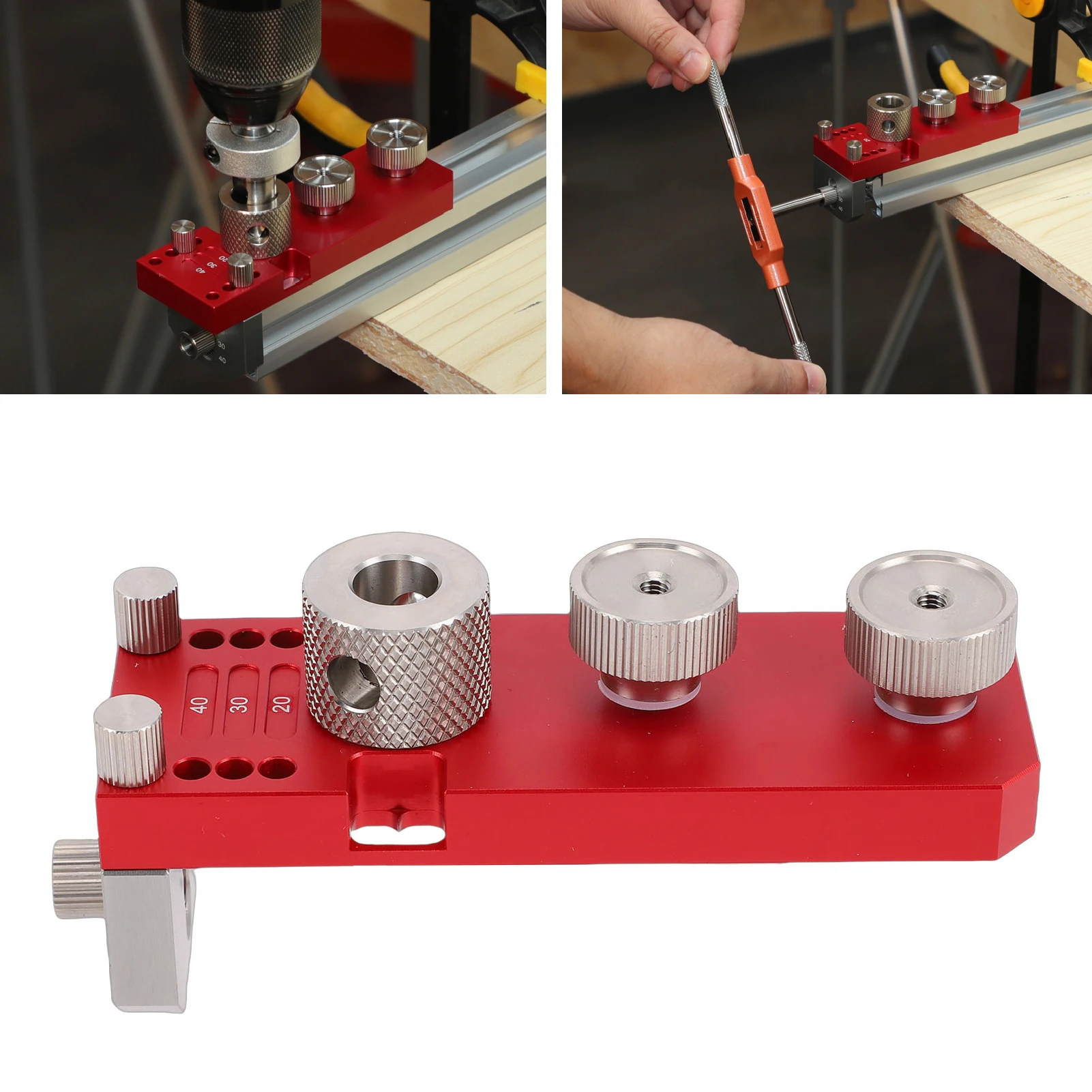 Aluminum Profile Drill Guide Punch Locator for 20 30 40 Series Profiles Drilling Jig Hole Positioning Tool with M6 M8 Countersin