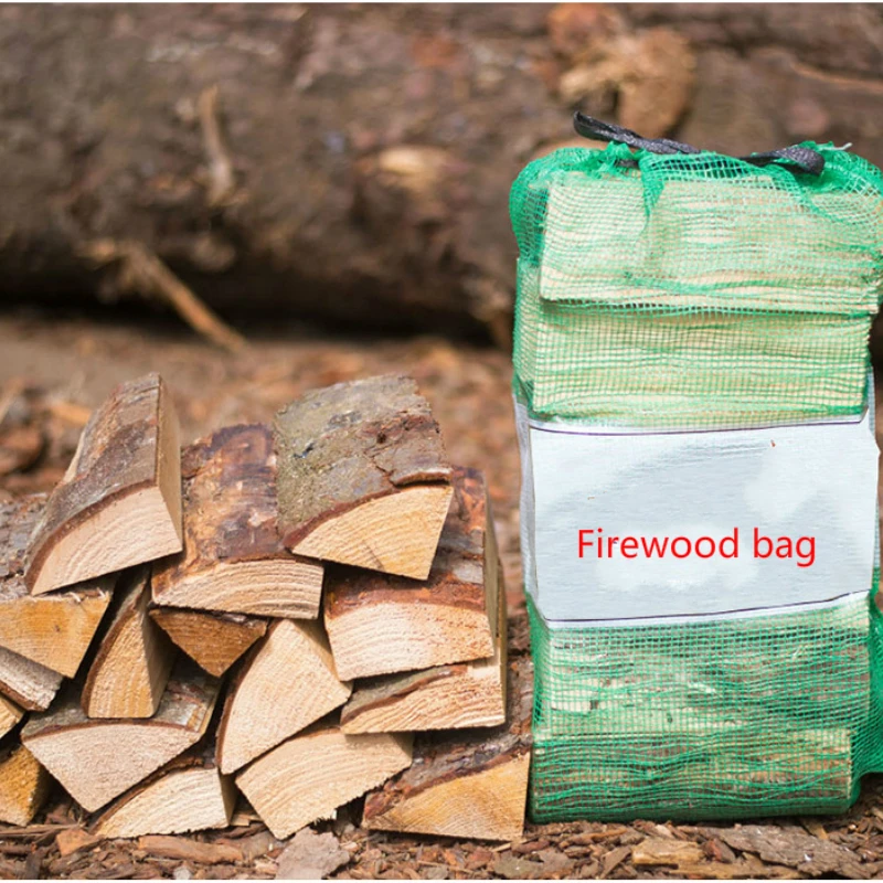 

Fireplace Wooden Bag PE Wood Pocket Firewood Bag Newspaper Stalls bag