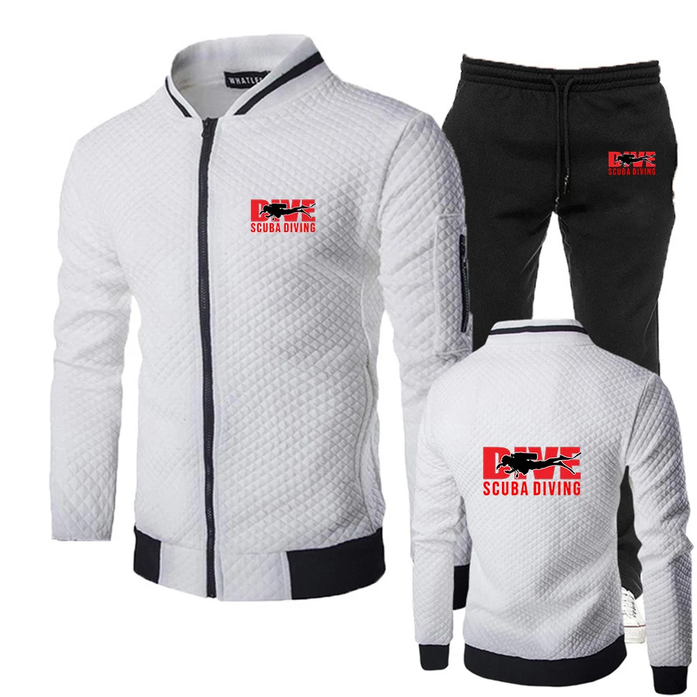 Scuba Diving Diver Logo Print Lightweight Convenient and Practical Premium Hoodies Outdoor Sports Drawstring Long Pants Suits
