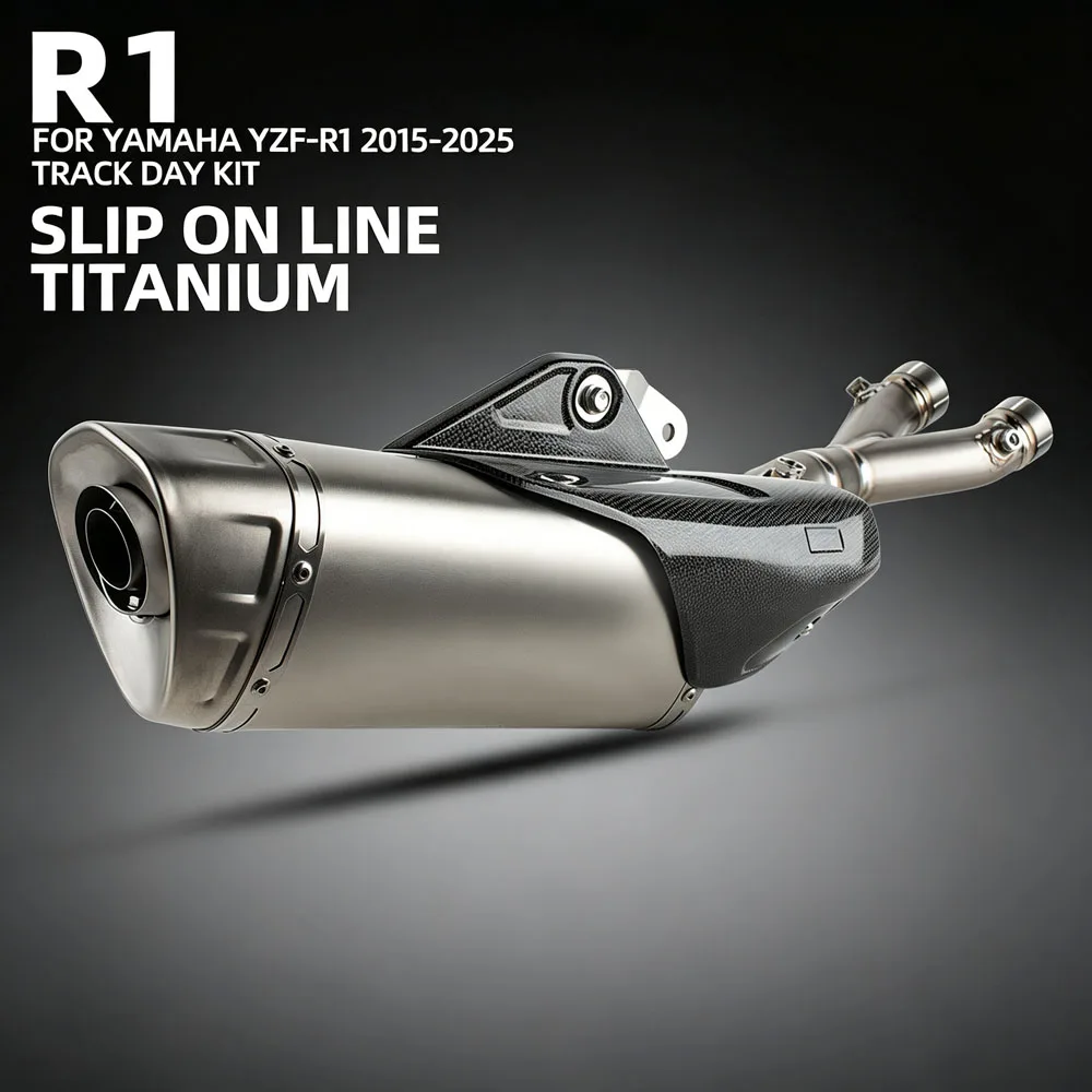 Slip On Line For Yamaha YZF-R1/R1M MT10 MT10SP MT-10SP 2015-26 Motorcycle Exhaust Kit Mid Pipe Connect R1 Muffler With DB Killer