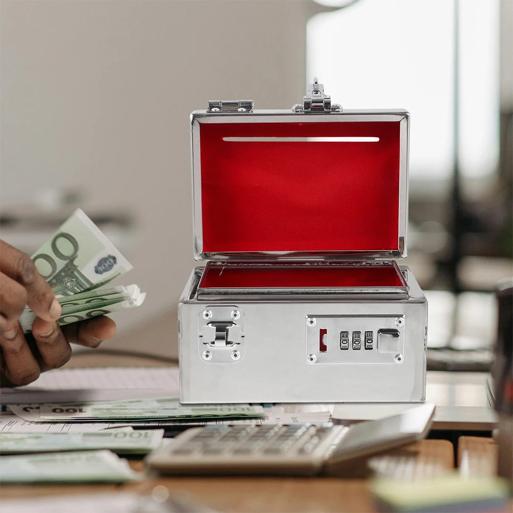 

Piggy Bank Password Box Metal for Decoration Banks Adults Coin Cash Jar Indistractable Change Jars
