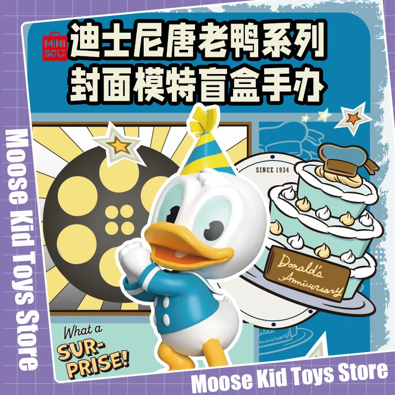 

Authentic Disney Donald Duck Cover Model Series Blind Box Doll Decoration Desktop Toys Donald 90th Anniversary Birthday Gift Toy