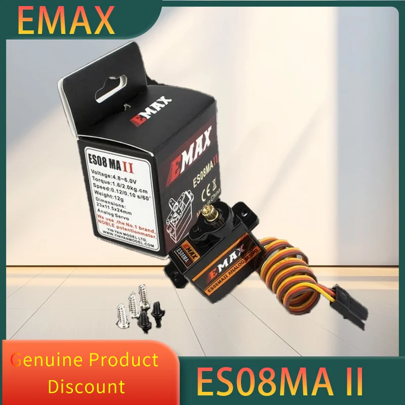

EMAX ES08MA II 12g Mini Metal Gear Analog Servo ES08MD II 13g Digital Servo for RC Plane FPV Drone Racing