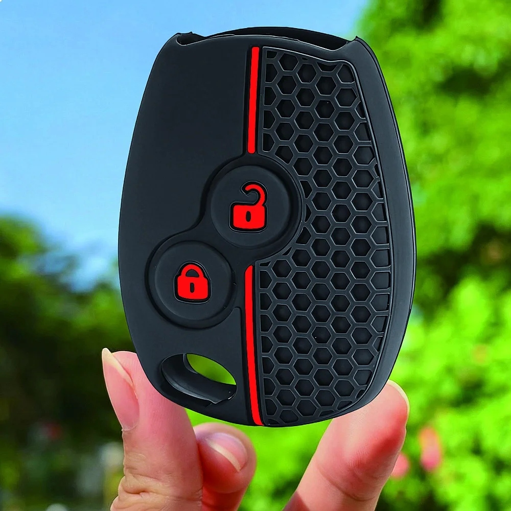 Silicone Car Key Fob Cover For Renault Trafic Clio Duster Logan Dacia Sandero For Nissan Terrano Almera Auto Key Shell