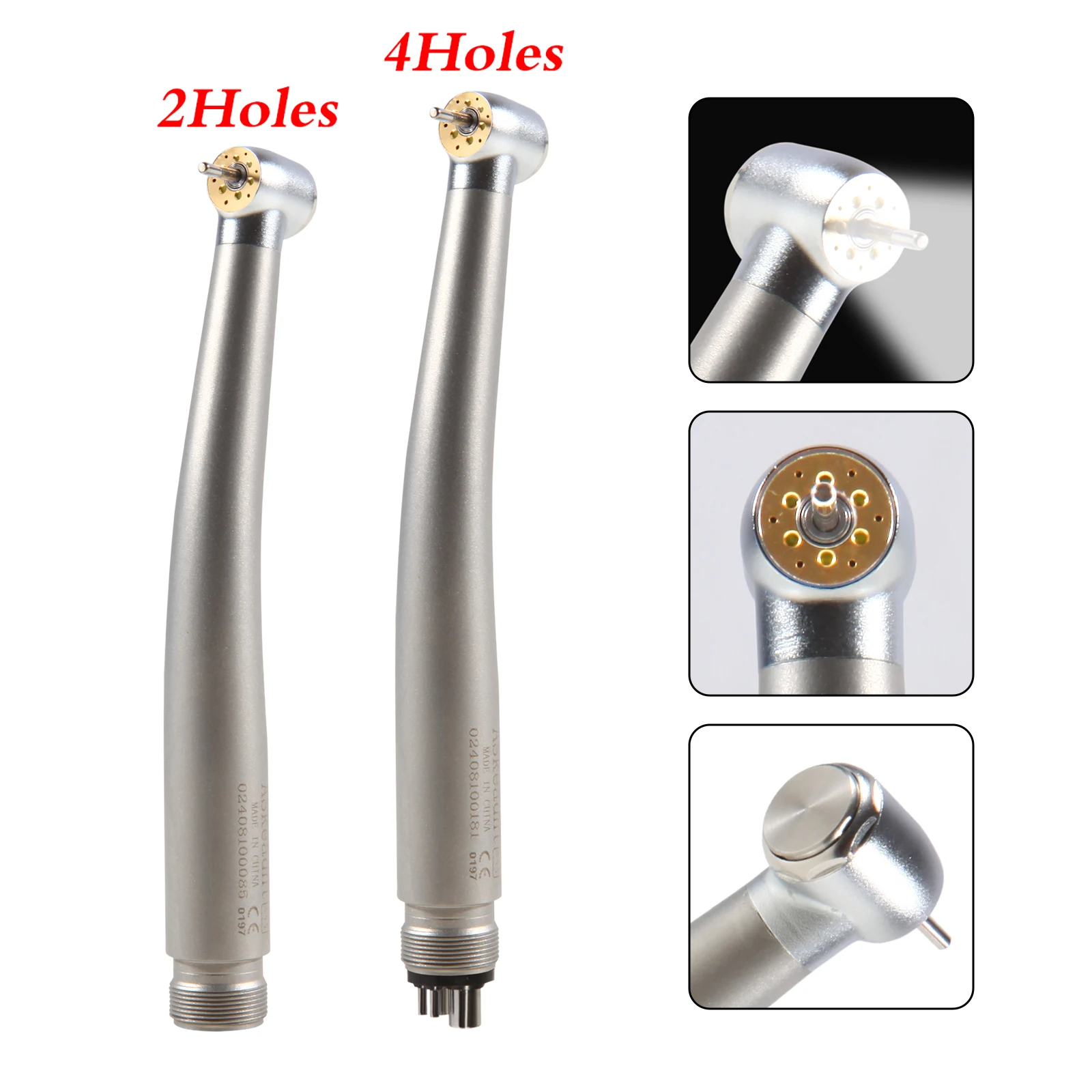 Dental Shadowless 6 lamps LED E-generator Fiber Optic High Speed Handpiece 2/4Hole Standard Head Six Water Spray Low noise