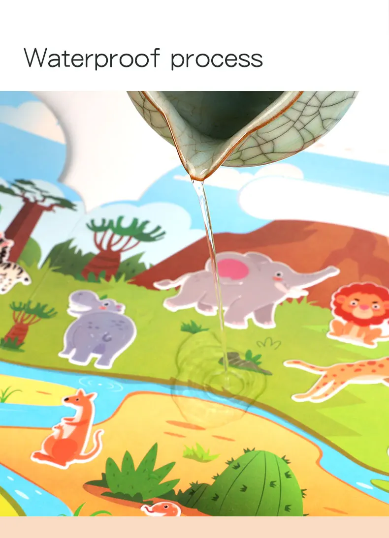 Kinder DIY Aufkleber Buch Blase Szene Aufkleber Gelee Paste Spielzeug Kinder Tragbare Wiederverwendbare Ruhig Beschäftigt Paste EIN Buch – Detail 16