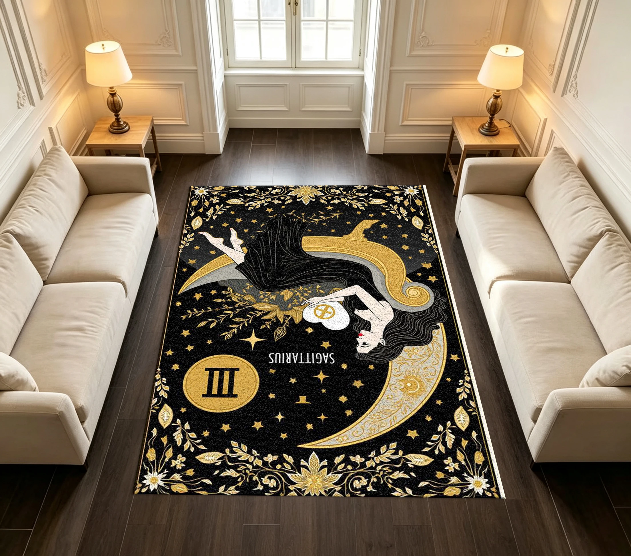 Sagittarius Zodiac Sign Art Pattern Carpet Floor Decorations Home Living Room Decorative Carpet
