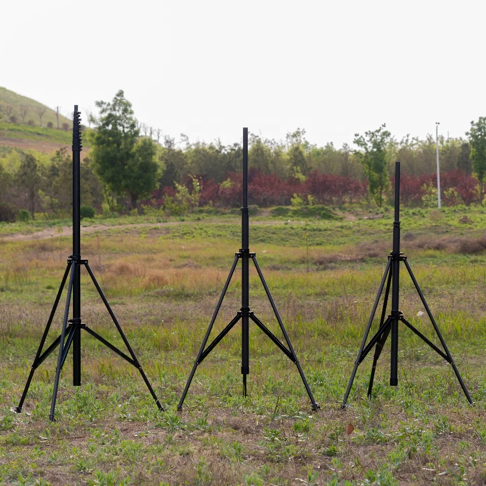 Palo estensibile in fibra di carbonio per palo del cuscinetto della fotocamera palo telescopico ad alta luminosità per antenna