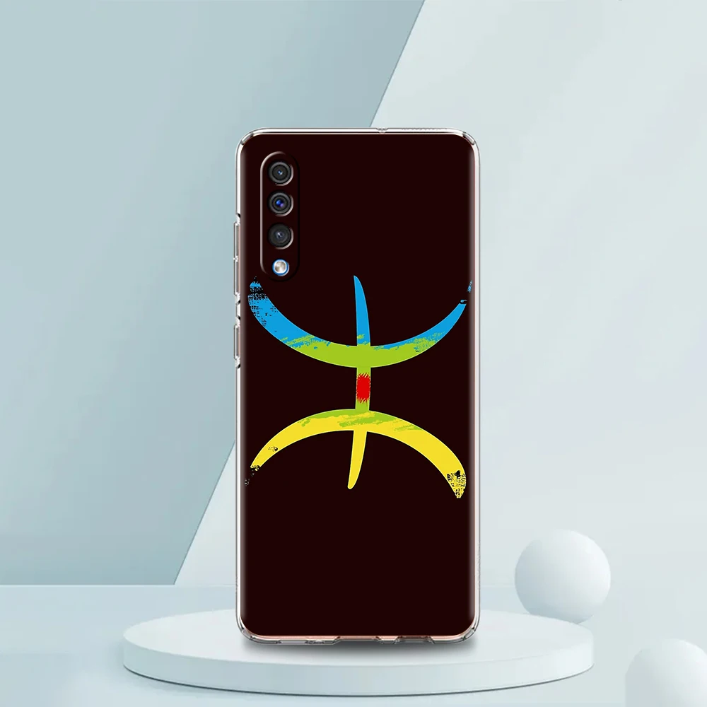 Amazigh Berber Flag Luxury Transparent Phone Case for Samsung Galaxy A12 A02 A03S A50 A70 A40 A10 A20 A30 Cover Silicone Shell