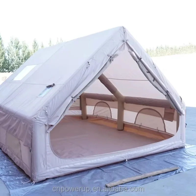 XMSJ Luxury 300D Oxford PVC Inflatable Tent 12-Square-Meter 5-8 People Two Bedrooms Quick Automatic Opening Waterproof Portable