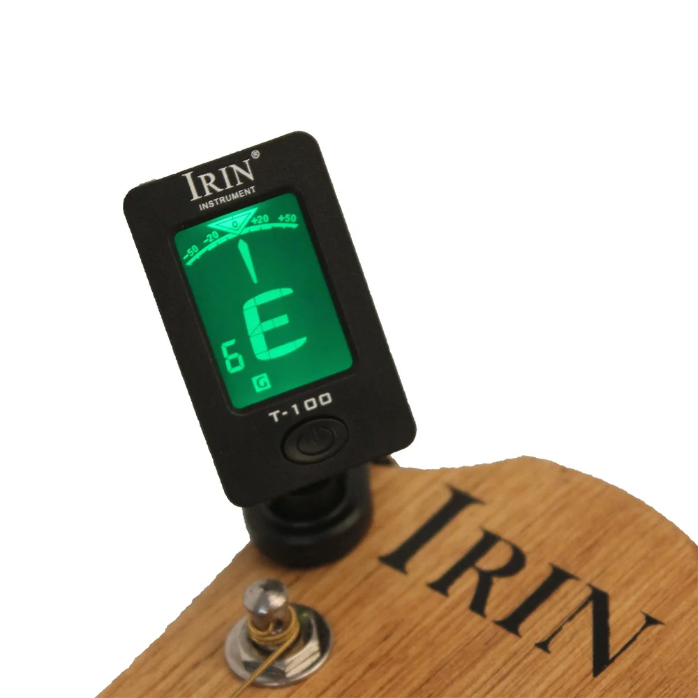 IRIN T-100 Guitar Tuner with LED Display Rotatable Portable Electric/Acoustic Guitar Compact Tuner Guitar Parts & Accessories