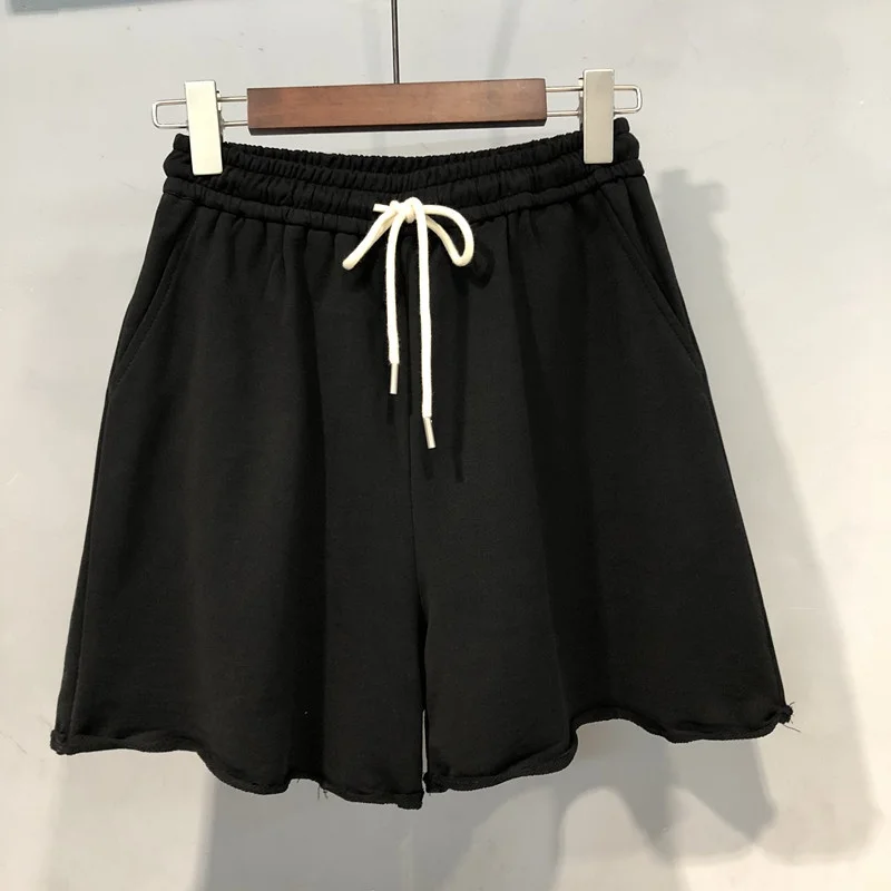 

Высокая талия, свободный крой, спортивные орты для женщин больших размеров, легкий летний модный простой дизайн, корейский сле