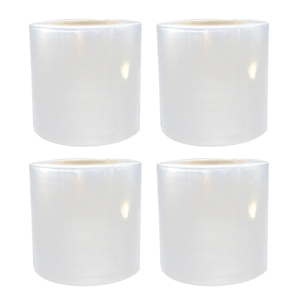 

4pcs Eco-Friendly Pe Wrapping Stretch Shrink Transparent Packing 5X14000Cm High-Performance Wear-Resistant For Moving