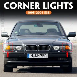 for 1995-2001 E38 BMW 740i 740iL 740iLP 750iL Front Turn Signal Corner Lights Parking Lamps (No Bulbs) 63138379107 63138379108