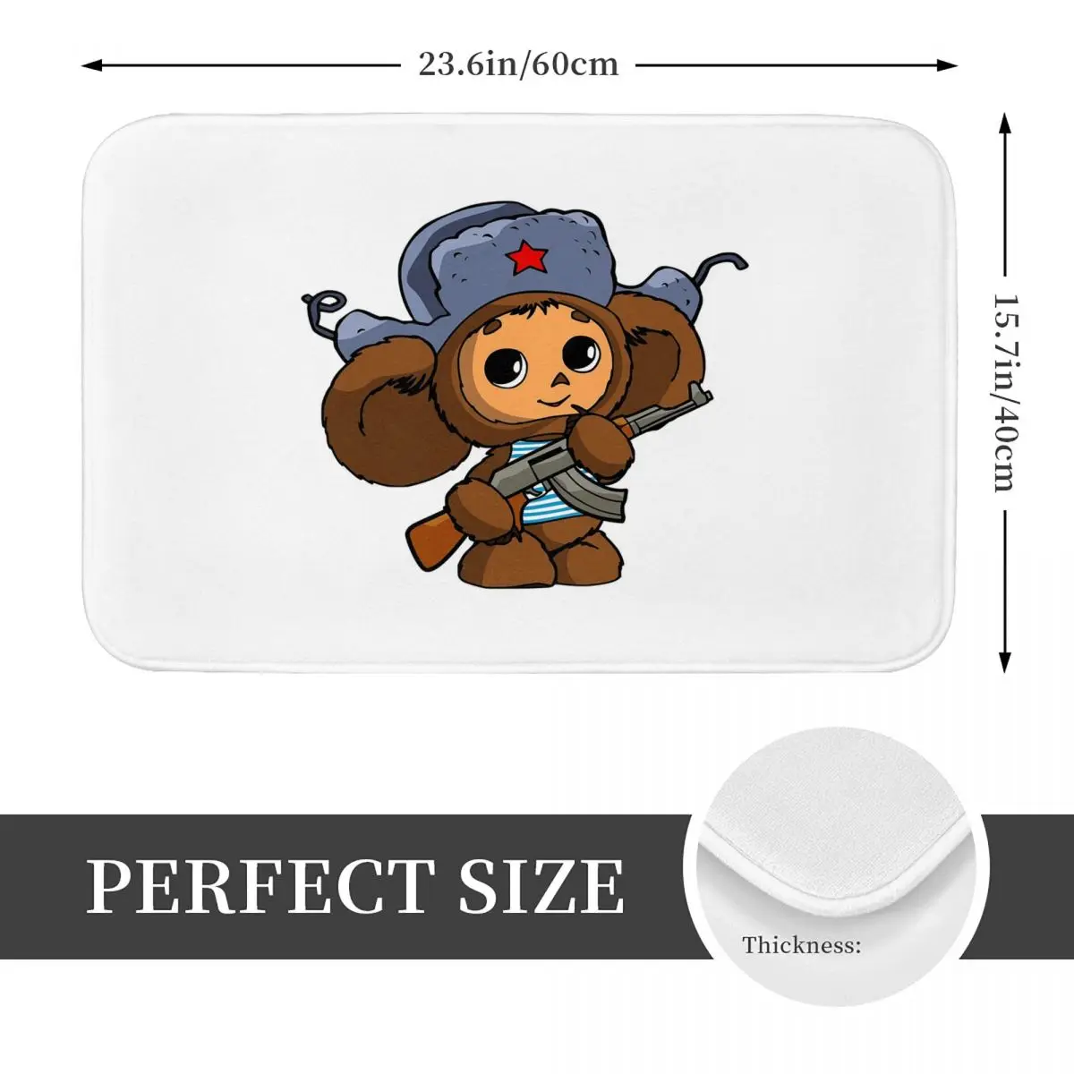 Cheburashka Non-slip Doormat Floor Mat Water oil proof Carpet Rug for Kitchen Entrance Home Bedroom Footpad Mats