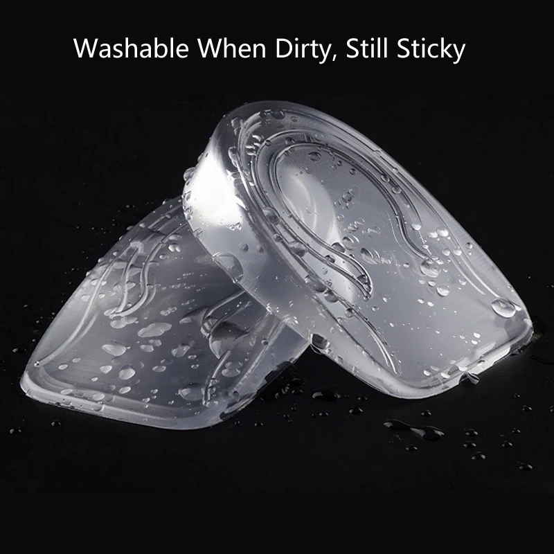 1 paio di inserti per il sollevamento del tallone della sottopiede in silicone per aumento dell'altezza cuscinetti per scarpe cura del piede cuscinetti per tallone per scarpe da uomo altezza tallone tazze buone