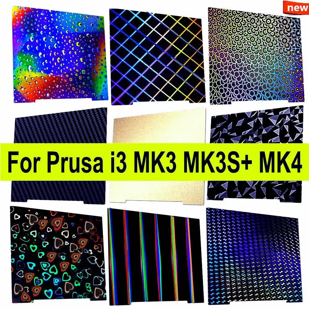 Для Prusa mk3 druckplatte prusa mk4 обновление mk4 сборная пластина mk3s + pei лист 241x254 мм PEO PET Carbon firber H1H двухсторонняя кровать