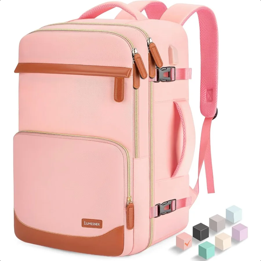 

40L Travel Backpack with USB Charging Port WaterResistant Carry On Backpack for Men Women Busin Laptop Backpack for Trips Commu