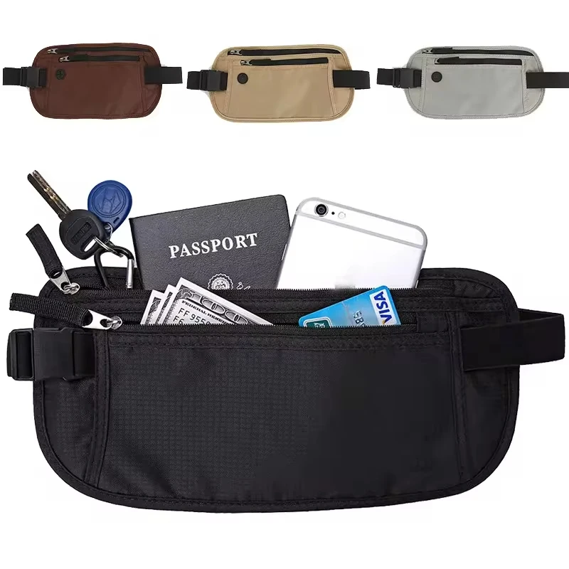 Invisible Travel Waist Packs Pouch for Passport Money Belt Bag Hidden Security Wallet Gift Travel Bag Chest Pack Money Waist Bag