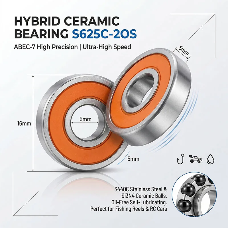 10pcs Ceramic Bearing 3x10x4 MM SMR103C S623C 2OS Stainless Steel Hybrid Ceramic Bearing 3*10*4 Reel Bearing SMR103 S623 2RS DDU